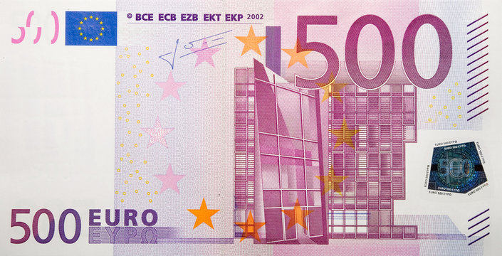 five hundreds euro banknote