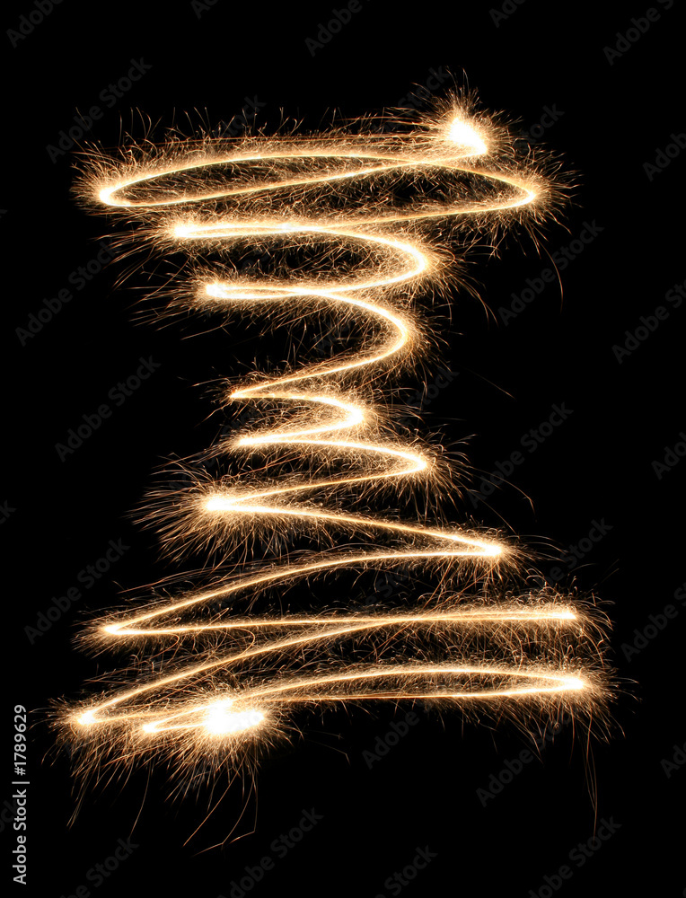 Wall mural sparkler spiral