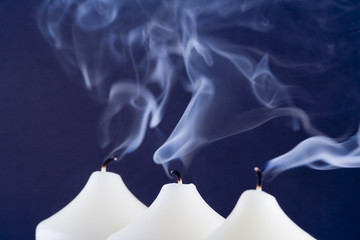 blue candle smoke