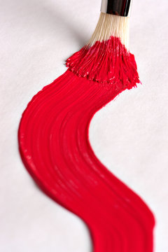 red paint stroke