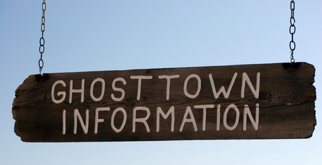 wooden information sign