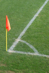 football corner with flag