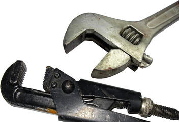 old worked off adjustable wrenches