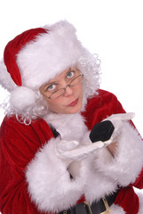 mrs. claus holding ring
