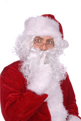santa claus being quiet