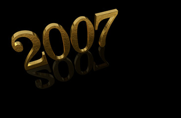 gold 3d 2007 with reflections