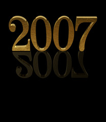 gold 3d 2007 with reflections