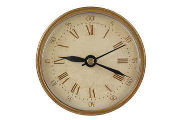 antique clock with clipping path