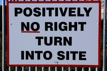 Fototapeta premium no right turn 01