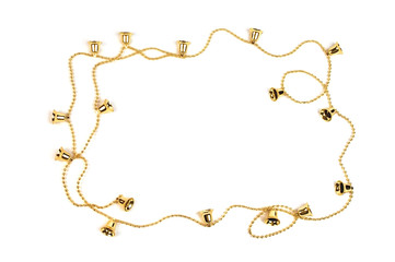 frame from gold chain and bells