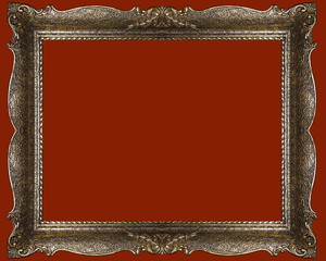 empty picture frame. gold antique 2
