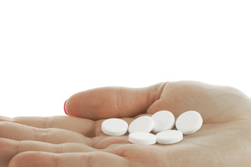 pills in hand