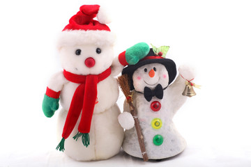 two cute snowmen