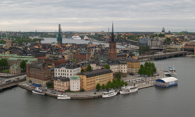 Fototapeta na wymiar Widok z lotu ptaka Sztokholmie