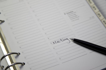 diary entry for meeting