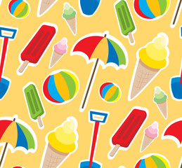 seamless travel themed pattern