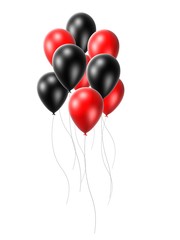 rot -schwarze ballons