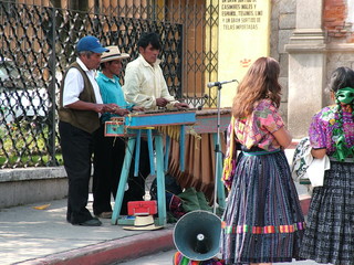 musiciens march&eacute; de quetzaltenango