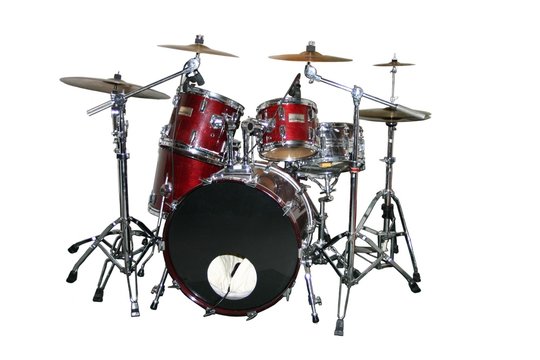 isolated drum set