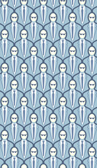 seamless crowd pattern