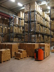 inside a warehouse