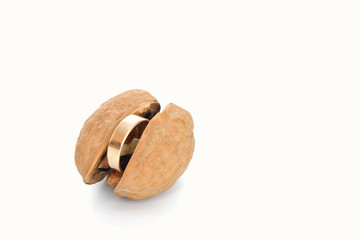 nut and wedding ring