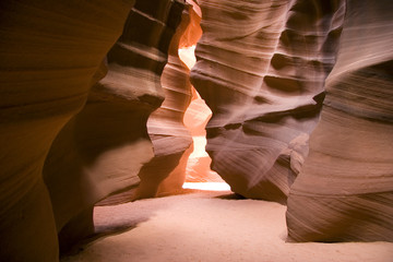 inside of Antelope Canyon in Page Arizona