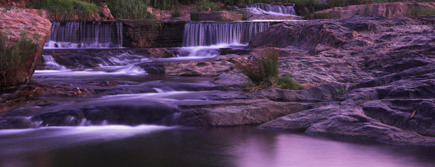 Fototapeta premium wodospad zachód słońca panorama
