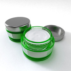 cosmetic cream green