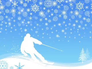 Wandaufkleber ski © rebecca brookes