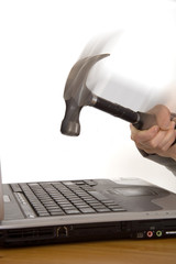 hammering the keyboard