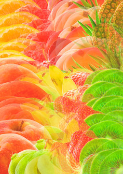 colorful abstract fruit background