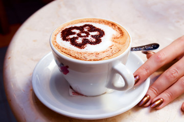 coffee and female hand