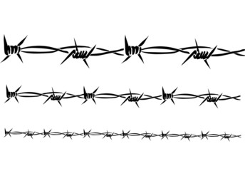 barbed wire  ( vector ) - obrazy, fototapety, plakaty