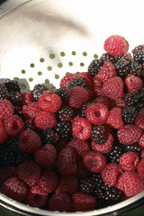 blackberry and raspberry