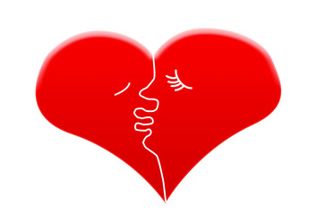 valentine heart couple