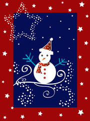 snowman and stars