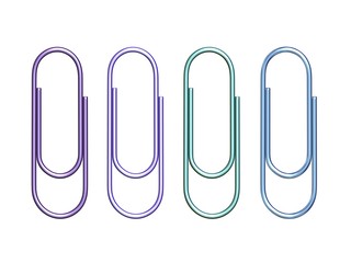 colorful paper clips trombones multicolores - 1846638
