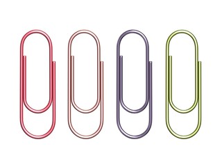 colorful paper clips trombones multicolores