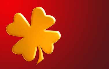 kleeblatt  in gold