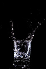 active splash in a glass