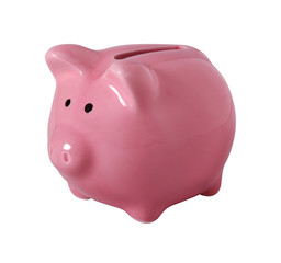piggybank isolated on white with clipping path