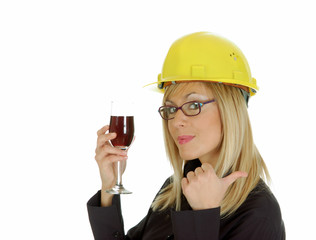    beautiful blond cheers to success