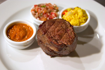 roasted meat with garnish