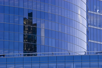 blue corporate office building