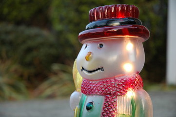 illuminated christmas snowman