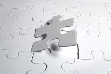 blank white jigsaw puzzle