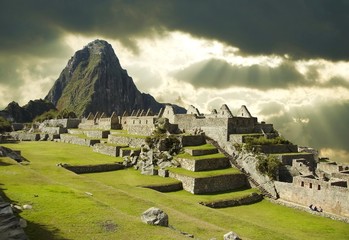 storm clouds in machu-picchu