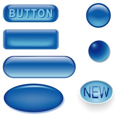 glass buttons blue