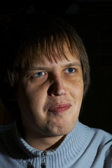 Fototapeta premium portrait of terrible man